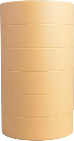 ADHES Automotive Refinish Masking Tape, Car Vehicles Auto Body Paint Tape for Curve High Temperature Resistance Automotive Painters Tape 1.4 inch x 60 yds x 6 Rolls, Yellow in Saudi Arabia