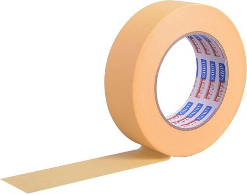ADHES Automotive Refinish Masking Tape, Car Vehicles Auto Body Paint Tape for Curve High Temperature Resistance Automotive Painters Tape 1.4 inch x 60 yds x 6 Rolls, Yellow in Saudi Arabia
