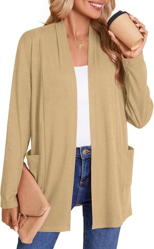 Anymiss Womens Lightweight Cardigan Sweaters with Pocket Long Sleeve Plus Size Cardigan in Kuwait