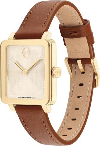ساعة Movado Bold Evolution 2.0 للسيدات الفاخرة، حركة كوارتز سويسرية - ستانلس ستيل - مقاومة للماء حتى 3ATM - هدية كلاسيكية 28 مم × 26 مم لها in Kuwait