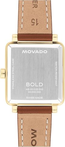 ساعة Movado Bold Evolution 2.0 للسيدات الفاخرة، حركة كوارتز سويسرية - ستانلس ستيل - مقاومة للماء حتى 3ATM - هدية كلاسيكية 28 مم × 26 مم لها in Kuwait