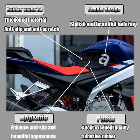 FOR RS 660 RS660 TUONO 660 2024 motorcycle side fuel tank pad fuel tank pad protection sticker decal traction pad rs 660 rs660 tuono 660 2020-2024 motorcycle accessories (Red) in Kuwait