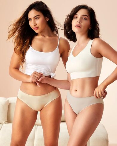 Women's Seamless Bikini Underwear No Show Panties Invisibles Briefs Soft Stretch Hipster Perfect for Legging, 4-Pack in Saudi Arabia