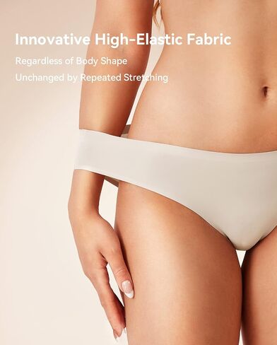 Women's Seamless Bikini Underwear No Show Panties Invisibles Briefs Soft Stretch Hipster Perfect for Legging, 4-Pack in Saudi Arabia