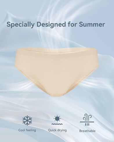 Women's Seamless Bikini Underwear No Show Panties Invisibles Briefs Soft Stretch Hipster Perfect for Legging, 4-Pack in Saudi Arabia