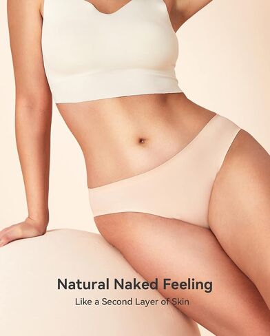 Women's Seamless Bikini Underwear No Show Panties Invisibles Briefs Soft Stretch Hipster Perfect for Legging, 4-Pack in Saudi Arabia