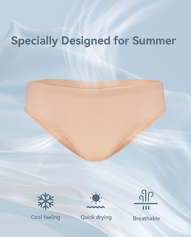 Women's Seamless Bikini Underwear No Show Panties Invisibles Briefs Soft Stretch Hipster Perfect for Legging, 4-Pack in Saudi Arabia