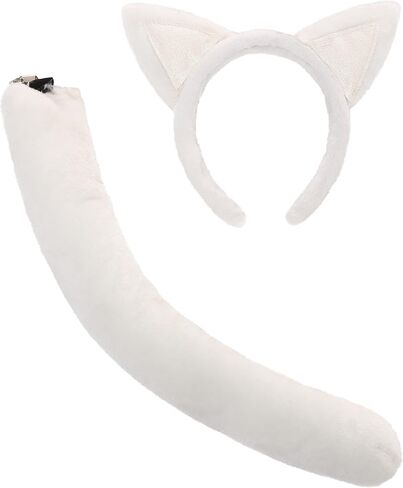 Soul Young Wolf Leopard Lion Cat Ears and Tail Set Halloween Paw Gloves Costume Party Cosplay Animal Accessories in Kuwait