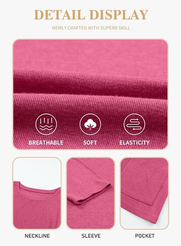 Eytino Womens Plus Size Long Sleeve Tops Crewneck Lightweight Sweatshirt Loose Casual Oversized T Shirts with Pockets(1X-5X) in Kuwait