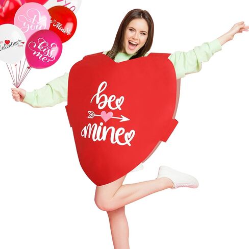 زي عيد الحب على شكل قلب من اللباد Love Be Mine لحفلات عيد ميلاد عيد الحب التنكرية in Saudi Arabia