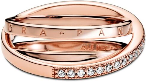 PANDORA Crossover Pavé Triple Band Ring - With Gift Box in Saudi Arabia