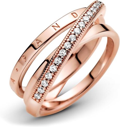 PANDORA Crossover Pavé Triple Band Ring - With Gift Box in Saudi Arabia
