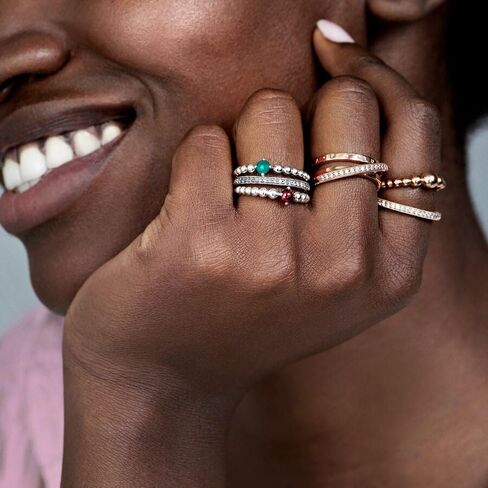 PANDORA Crossover Pavé Triple Band Ring - With Gift Box in Saudi Arabia
