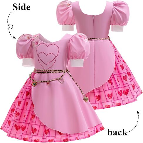 Kids Rise Red Costume Girls Bridget Pink Princess Dress Movie Cosplay Halloween Outfit in Saudi Arabia