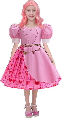 Kids Rise Red Costume Girls Bridget Pink Princess Dress Movie Cosplay Halloween Outfit in Saudi Arabia