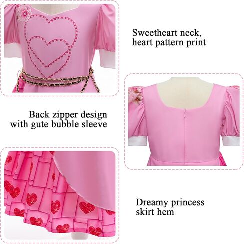 Kids Rise Red Costume Girls Bridget Pink Princess Dress Movie Cosplay Halloween Outfit in Saudi Arabia