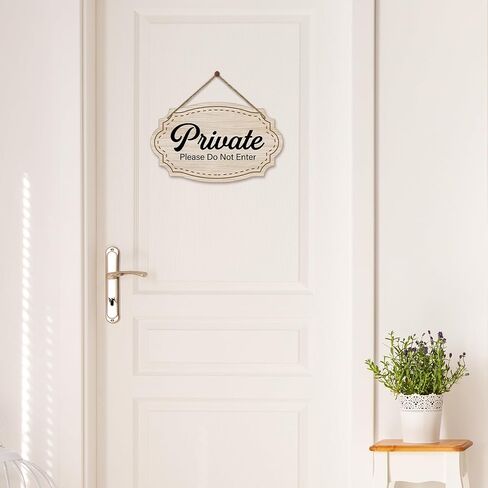 Private Please Do Not Enter No Soliciting Please Don't Disturb Rustic Wood Sign Hanging Plaque for Front Door Bedroom Sign Home Sign Wooden Hanging Decor Home Decor 5.9 X 10.2 Inches -DH118 in Saudi Arabia