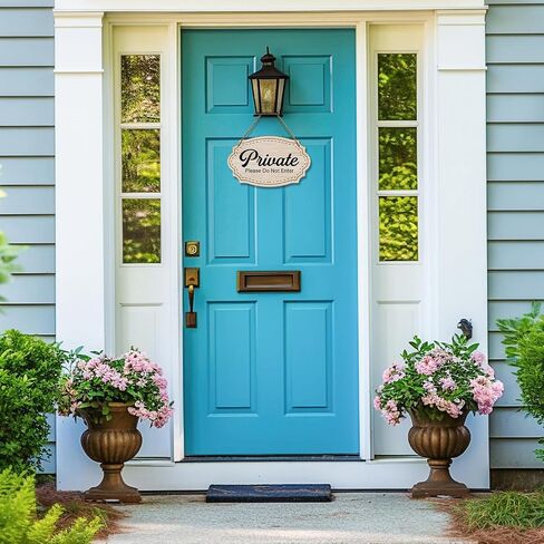 Private Please Do Not Enter No Soliciting Please Don't Disturb Rustic Wood Sign Hanging Plaque for Front Door Bedroom Sign Home Sign Wooden Hanging Decor Home Decor 5.9 X 10.2 Inches -DH118 in Saudi Arabia