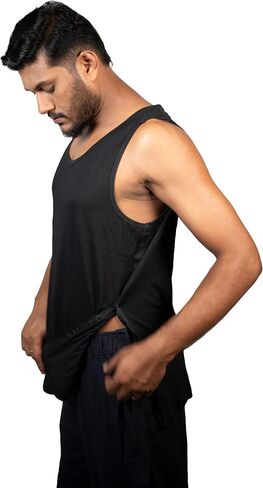 Post Surgery Shoulder Recovery Tearaway Snap Open Tank Top | Easy Access Post-Op Care | Premium Cotton Blend in Kuwait