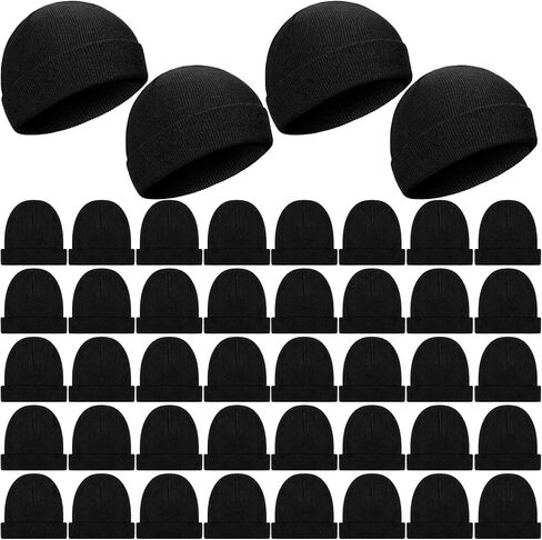 Tarpop 96 Pack Beanies Unisex Bulk for Men Women, Winter Beanie Hats Packs Knit Hat Warm Skull Cap Homeless in Saudi Arabia