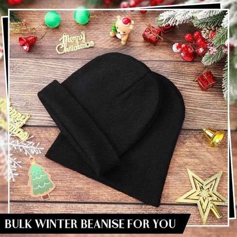 Tarpop 96 Pack Beanies Unisex Bulk for Men Women, Winter Beanie Hats Packs Knit Hat Warm Skull Cap Homeless in Saudi Arabia