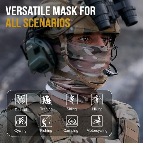 OneTigris Balaclava Face Mask Men, Women's Full Head Wrap Motorcycle Cooling Neck Gaiter Tactical Hood for Hiking Cycling in Saudi Arabia