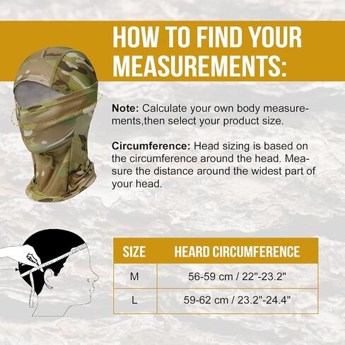OneTigris Balaclava Face Mask Men, Women's Full Head Wrap Motorcycle Cooling Neck Gaiter Tactical Hood for Hiking Cycling in Saudi Arabia