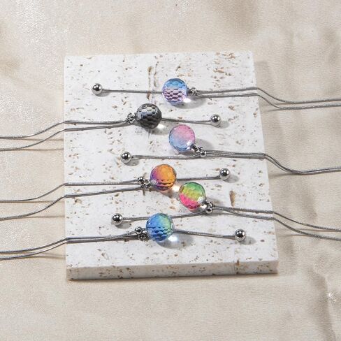 Disco Ball Crystal Necklace for Women Colourful Pandent Fashion Jewelry Gift for Her in Saudi Arabia