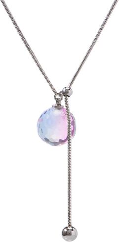 Disco Ball Crystal Necklace for Women Colourful Pandent Fashion Jewelry Gift for Her in Saudi Arabia