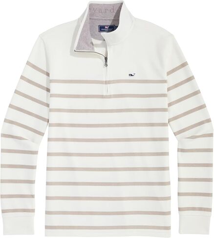 vineyard vines Men's Breton Stripe Saltwater Quarter-Zip in Saudi Arabia