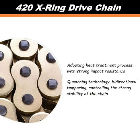420 Chain X-Ring with Connecting Master Link, Gold(102 106 110 120 124 130 132) Links (132 Link) in Saudi Arabia