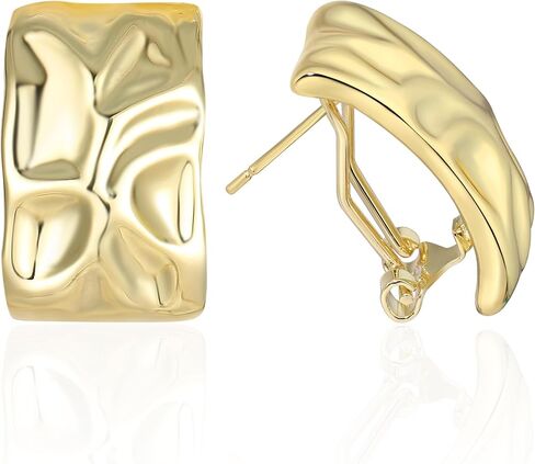 اثنين من لهجة Huggie هوب أقراط الصليب أكثر من تصميم الملتوية حبل الفضة الذهب بيان واسعة الفرقة كليب على الأطواق للنساء الأزياء والمجوهرات هدية in Kuwait