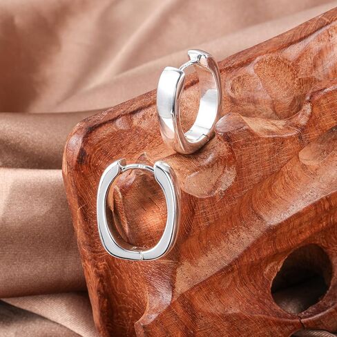 925 Sterling Silver Earrings Small Chunky Hoop Earrings for Women Trendy Huggie Hoop Earrings 14K Gold Plated Hypoallergenic Earrings Small Thick Huggie Hoops Earrings in Kuwait