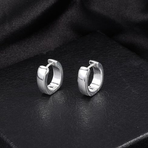 925 Sterling Silver Earrings Small Chunky Hoop Earrings for Women Trendy Huggie Hoop Earrings 14K Gold Plated Hypoallergenic Earrings Small Thick Huggie Hoops Earrings in Kuwait