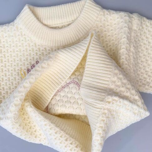 Peacolate 18M-10Y Spring Fall Winter Clothing Set Little&Big Girl Knit Turtleneck Pullover Sweater and Embroider Jeans in Kuwait