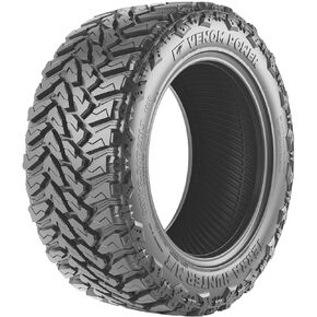Venom Power Terra Hunter M/T Mud Off-Road Light Truck Radial Tire-35X12.50R20LT 35X12.50X20 35X12.50-20 125Q Load Range F LRF 12-Ply BSW Black Side Wall