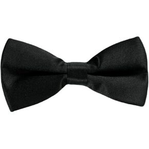 Classic Pre-tied Bow Tie Adjustable Length Satin Bowtie for Mens Women Wedding Party