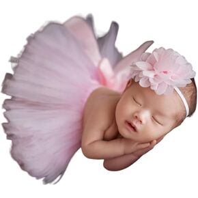 Newborn Girls Photography Prop Infant Tutu Skirt Newborn Lace Tulle Skirt Girl Photo Shoot Outfits Infant Princess Costume ﻿