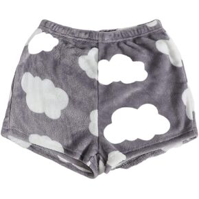 Milumia Women's Cute Fuzzy Flannel Pajama Shorts Sleepwear Loungewear