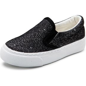 Toandon Toddler Girls Kids Sparkle Slip On Sneakers Loafers Age 2-10