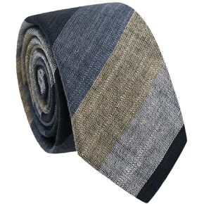 Ties for Men, Cotton Mens Skinny Linen Tie, Striped Polka Dot Neckties for Men Business Casual Wedding