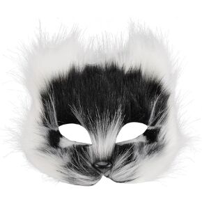 NOLITOY Furry Fox Mask, Cosplay Costume Half Face Cover Cat Masks for Masquerade Party