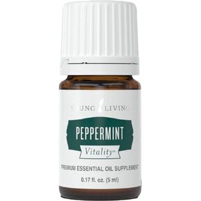 Young Living Peppermint Vitality Essential Oil | 5 ml | Dietary Supplement for Digestive Support and Refreshing Flavor