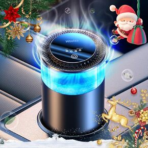 Smart Car Air Fresheners, Ambient Light & Mist Car Fragrance, Auto On/Off Car Air Freshener Diffuser, Adjustable Intensity, Lasts 6 Months, Built-in Battery, Premium Scents - Mystic Ice