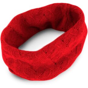 Love Cashmere Women's 100% Cashmere Infinity Scarf Snood - Bright Red - made in Scotland RRP $150