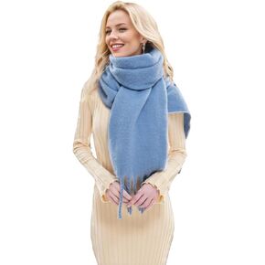 Winter Scarf for Women Big Chunky Scarf Solid Warm Soft Oversized Thick Blanket Scarves Shawl Cashmere Feel