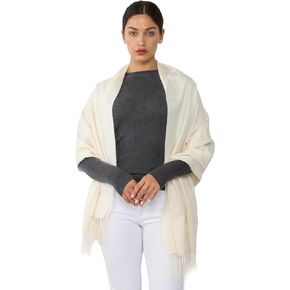 JENNIE LIU Womens 100% Cashmere Shawl Wraps