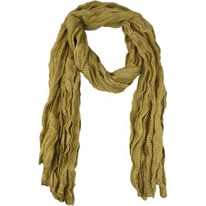 Vintage Soft Crinkle Linen Scarves Long Lightweight Stripe Scarf Shawl Wrap