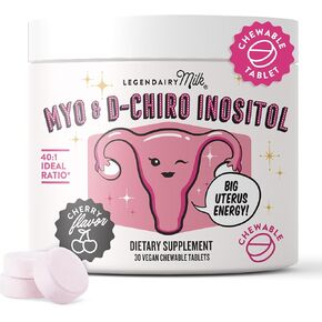 Legendairy Milk Pure Inositol Supplement - Myo Inositol and D-Chiro Inositol Chewable Tablets