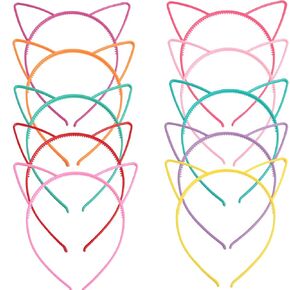 Plastic Cat Ears Headband Cat Headbands for Girls Women Multicolor Head Hoops Sawtooth Kitty Ears Hairbands